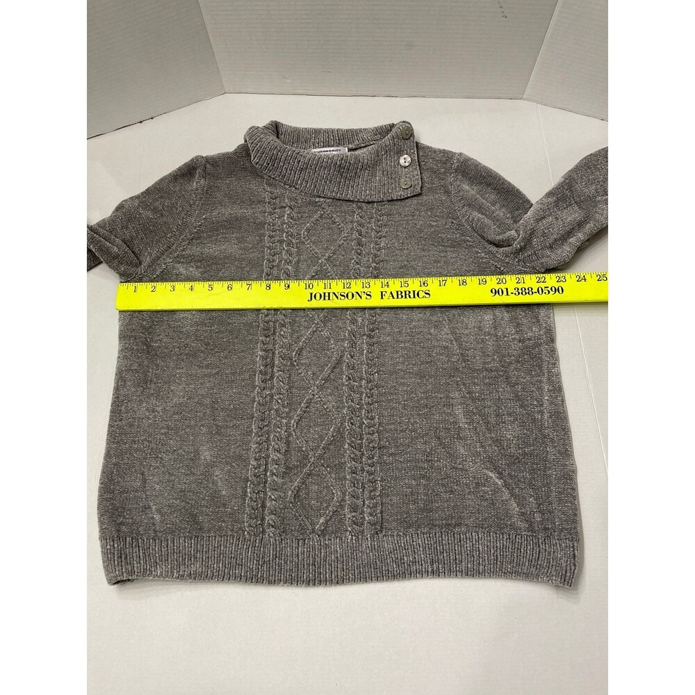 Allison Daley Sweater Size Petite Large Gray - Picture 7 of 7